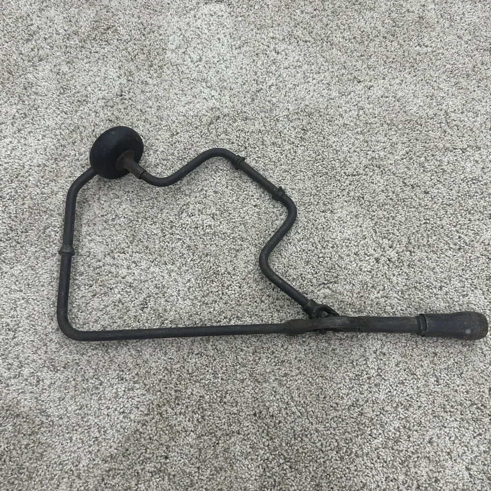 Vintage Woodworking Angle Corner Brace Tool Auger Drill Antique Farm Decor Works